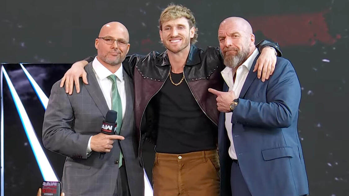 Adam Pearce. Logan Paul & Triple H