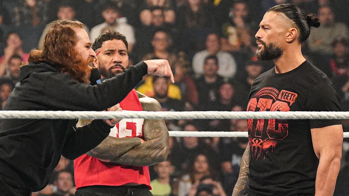 Sami Zayn, Jey Uso & Roman Reigns